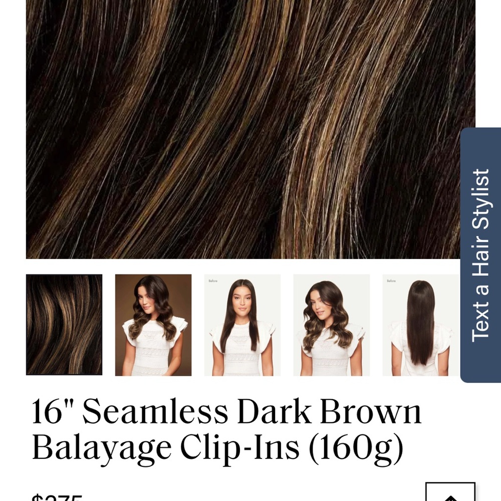 Seamless Dark Brown Balayage Clip-Ins